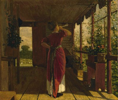 The Dinner Horn by Winslow Homer